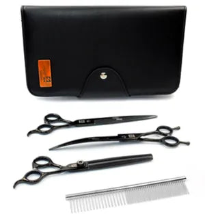 KIT X3 TIJERAS STRONG NEGRO + PEINILLA